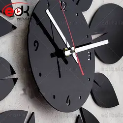 ساعت دیواری فانتزی طرح برگ در پنج رنگ