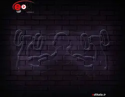 تابلو نئون طرح بدنسازی شماره 8 در ابعاد مختلف + آداپتور