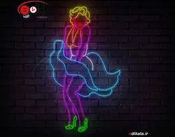 تابلو نئون طرح سینمایی شماره 12 در ابعاد مختلف +آداپتور+ فایل لایه باز