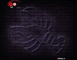 تابلو نئون طرح لابستر شماره 1 در ابعاد مختلف +آداپتور+ فایل لایه باز