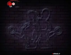 تابلو نئون طرح بدنسازی شماره 9 در ابعاد مختلف + آداپتور