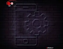 تابلو نئون طرح تعمیرات موبایل شماره 3 در ابعاد مختلف +آداپتور+ فایل لایه باز