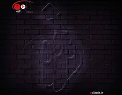 تابلو نئون طرح کاشت ناخن شماره 8 در ابعاد مختلف + آداپتور