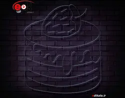 تابلو نئون طرح کیک شماره 7 در ابعاد مختلف +آداپتور+ فایل لایه باز