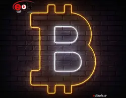 تابلو نئون طرح بیتکوین شماره 3 در ابعاد مختلف +آداپتور+ فایل لایه باز