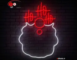 تابلو نئون طرح بابانوئل شماره 2 در ابعاد مختلف +آداپتور+ فایل لایه باز