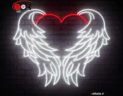 تابلو نئون طرح بال شماره 19 در ابعاد مختلف +آداپتور+ فایل لایه باز