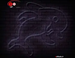 تابلو نئون طرح دلفین شماره 4 در ابعاد مختلف +آداپتور+ فایل لایه باز