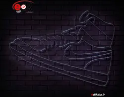 تابلو نئون طرح کفش زنانه شماره 5 در ابعاد مختلف +آداپتور+ فایل لایه باز