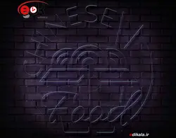 تابلو نئون طرح نودل شماره 10 در ابعاد مختلف +آداپتور+ فایل لایه باز