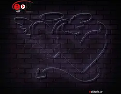 تابلو نئون طرح قلب شماره 39 در ابعاد مختلف + آداپتور