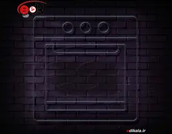 تابلو نئون طرح فر شماره 1 در ابعاد مختلف +آداپتور+ فایل لایه باز