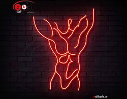 تابلو نئون طرح بدنسازی شماره 10 در ابعاد مختلف + آداپتور
