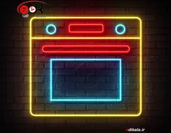 تابلو نئون طرح فر شماره 2 در ابعاد مختلف +آداپتور+ فایل لایه باز