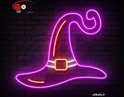 تابلو نئون طرح کلاه شماره 4 در ابعاد مختلف +آداپتور+ فایل لایه باز