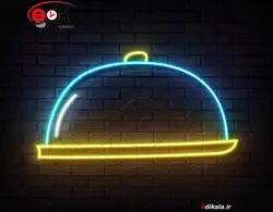 تابلو نئون طرح رستوران شماره 6 در ابعاد مختلف +آداپتور+ فایل لایه باز