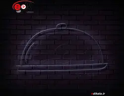 تابلو نئون طرح رستوران شماره 6 در ابعاد مختلف +آداپتور+ فایل لایه باز