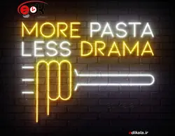 تابلو نئون طرح پاستا شماره 1 در ابعاد مختلف +آداپتور+ فایل لایه باز