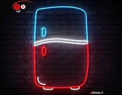 تابلو نئون طرح یخچال شماره 1 در ابعاد مختلف +آداپتور+ فایل لایه باز