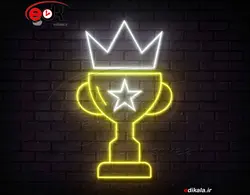 تابلو نئون طرح فوتبال شماره 3 در ابعاد مختلف +آداپتور+ فایل لایه باز