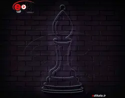 تابلو نئون طرح شطرنج شماره 5 در ابعاد مختلف +آداپتور+ فایل لایه باز