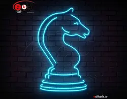 تابلو نئون طرح شطرنج شماره 4 در ابعاد مختلف +آداپتور+ فایل لایه باز