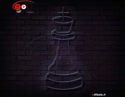 تابلو نئون طرح شطرنج شماره 3 در ابعاد مختلف +آداپتور+ فایل لایه باز