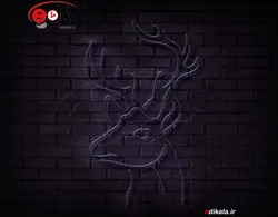 تابلو نئون طرح گوزن شماره 10 در ابعاد مختلف +آداپتور+ فایل لایه باز
