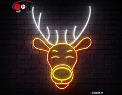 تابلو نئون طرح گوزن شماره 8 در ابعاد مختلف +آداپتور+ فایل لایه باز