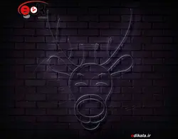 تابلو نئون طرح گوزن شماره 8 در ابعاد مختلف +آداپتور+ فایل لایه باز