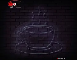 تابلو نئون طرح فنجان قهوه شماره 31 در ابعاد مختلف +آداپتور+ فایل لایه باز