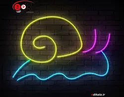 تابلو نئون طرح حلزون شماره 1 در ابعاد مختلف +آداپتور+ فایل لایه باز