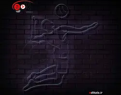 تابلو نئون طرح والیبال شماره 1 در ابعاد مختلف +آداپتور+ فایل لایه باز