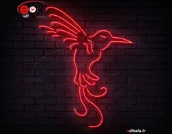 تابلو نئون طرح پرنده شماره 9 در ابعاد مختلف + آداپتور