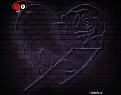 تابلو نئون طرح گل شماره 35 در ابعاد مختلف +آداپتور+ فایل لایه باز