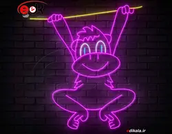 تابلو نئون طرح میمون شماره 1 در ابعاد مختلف +آداپتور+ فایل لایه باز