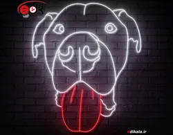 تابلو نئون طرح سگ شماره 22 در ابعاد مختلف + آداپتور