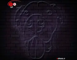 تابلو نئون طرح سگ شماره 22 در ابعاد مختلف + آداپتور