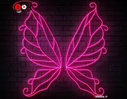 تابلو نئون طرح بال شماره 22 در ابعاد مختلف +آداپتور+ فایل لایه باز