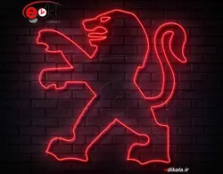 تابلو نئون طرح لوگو پژو شماره 1 در ابعاد مختلف +آداپتور+ فایل لایه باز