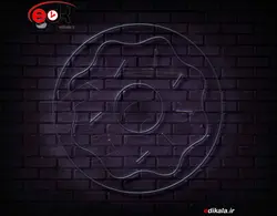 تابلو نئون طرح دونات شماره 3 در ابعاد مختلف +آداپتور+ فایل لایه باز