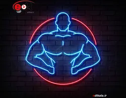 تابلو نئون طرح بدنسازی شماره 13 در ابعاد مختلف + آداپتور