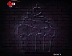 تابلو نئون طرح کیک شماره 11 در ابعاد مختلف +آداپتور+ فایل لایه باز