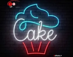 تابلو نئون طرح کیک شماره 9 در ابعاد مختلف +آداپتور+ فایل لایه باز