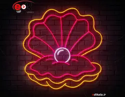 تابلو نئون طرح صدف شماره 1 در ابعاد مختلف +آداپتور+ فایل لایه باز