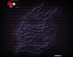 تابلو نئون طرح اژدها شماره 12 در ابعاد مختلف + آداپتور