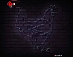 تابلو نئون طرح خروس شماره 4 در ابعاد مختلف +آداپتور+ فایل لایه باز