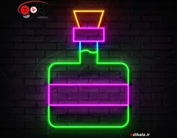 تابلو نئون طرح عطر شماره 5 در ابعاد مختلف +آداپتور+ فایل لایه باز