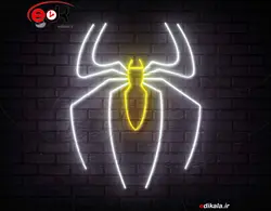 تابلو نئون طرح عنکبوت شماره 2 در ابعاد مختلف +آداپتور+ فایل لایه باز