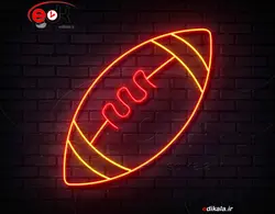تابلو نئون طرح توپ راگبی شماره 1 در ابعاد مختلف +آداپتور+ فایل لایه باز